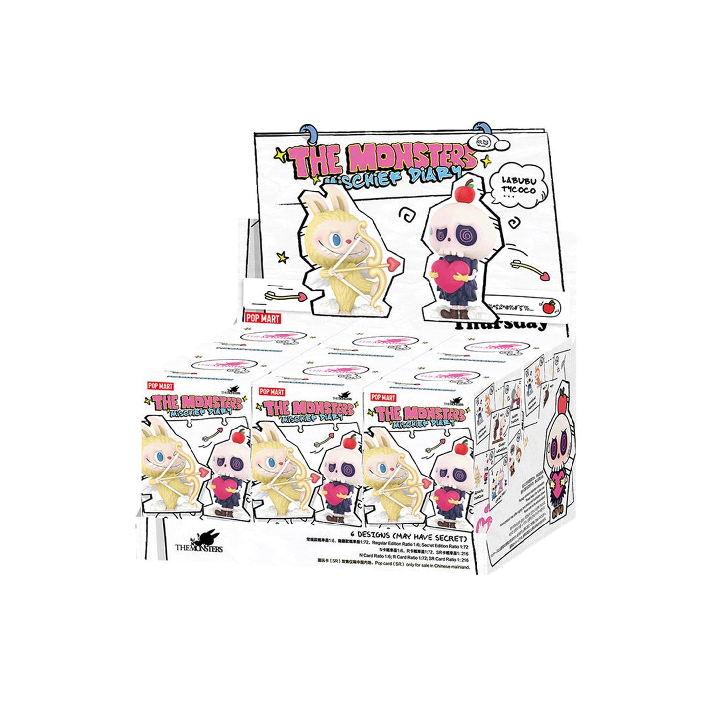 POP MART The Monsters Mischief Diary Series LABUBU&TYCOCO (6 Blind Boxes)