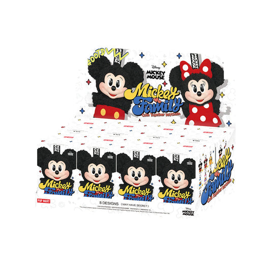 POP MART Disney Mickey Family Together Series Plush Keychain Sealed Case (8 Blind Boxes)