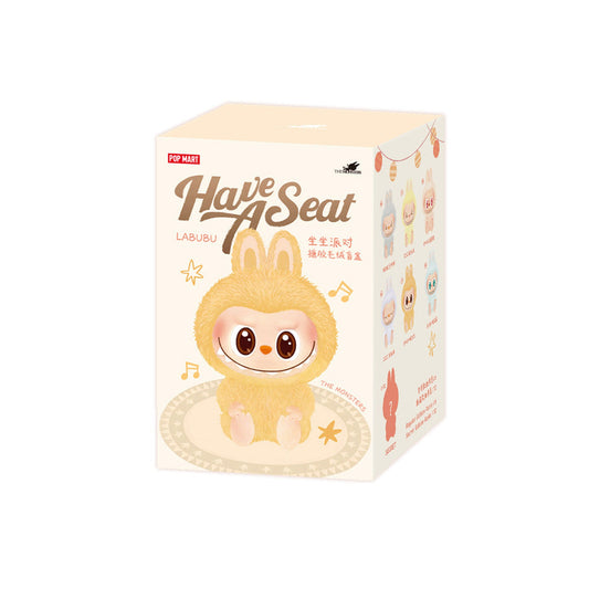 POP MART The Monsters LABUBU Have a Seat Vinyl Plush Pendant Face Sealed Case (6 Blind Boxes)